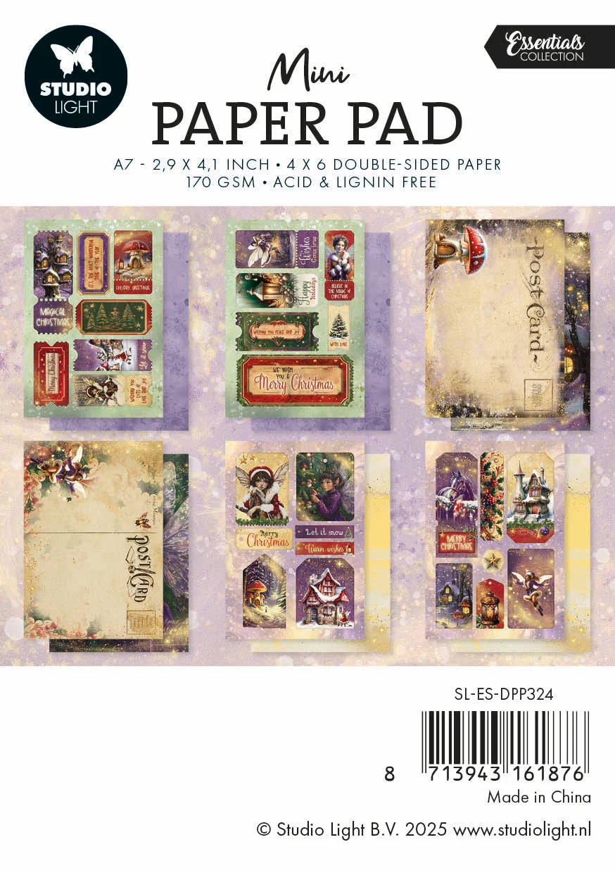 Studiolight - Essentials - Mini Paper pad - Fairy Christmas