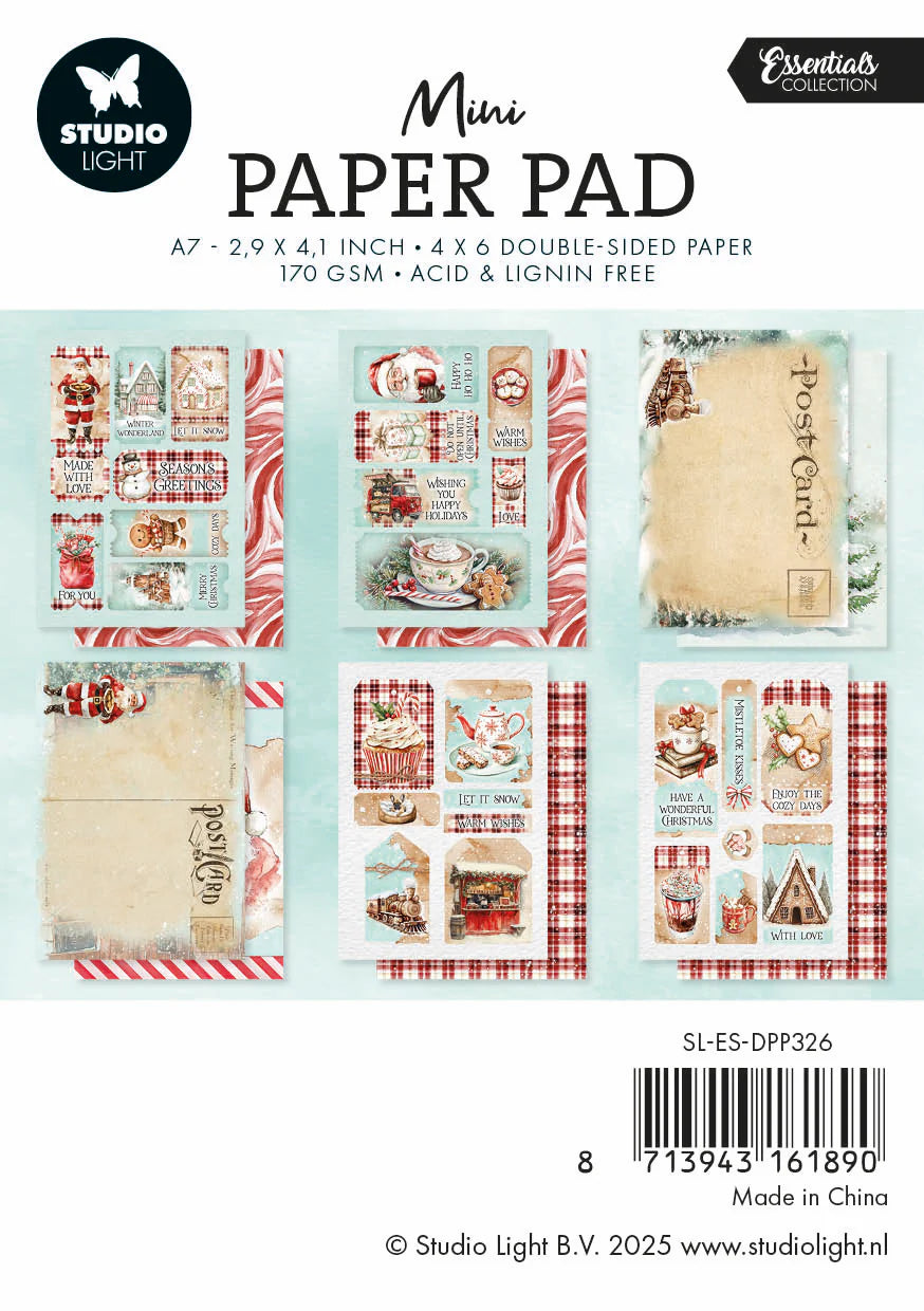 Studiolight - Essentials - Mini Paper pad - Cozy Christmas