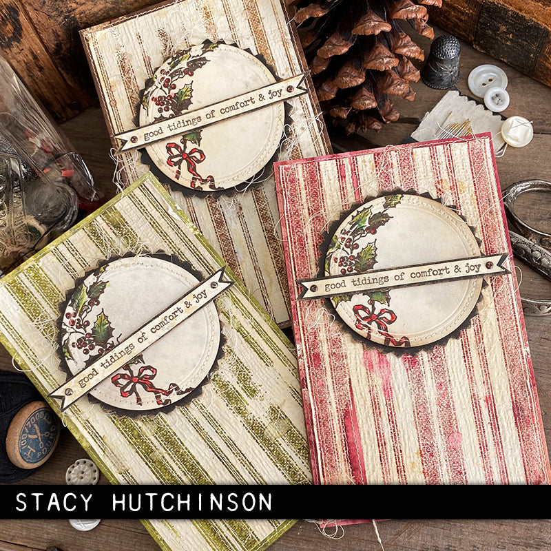 Tim Holtz Collection - Cling Stamps - Ticking + Grain