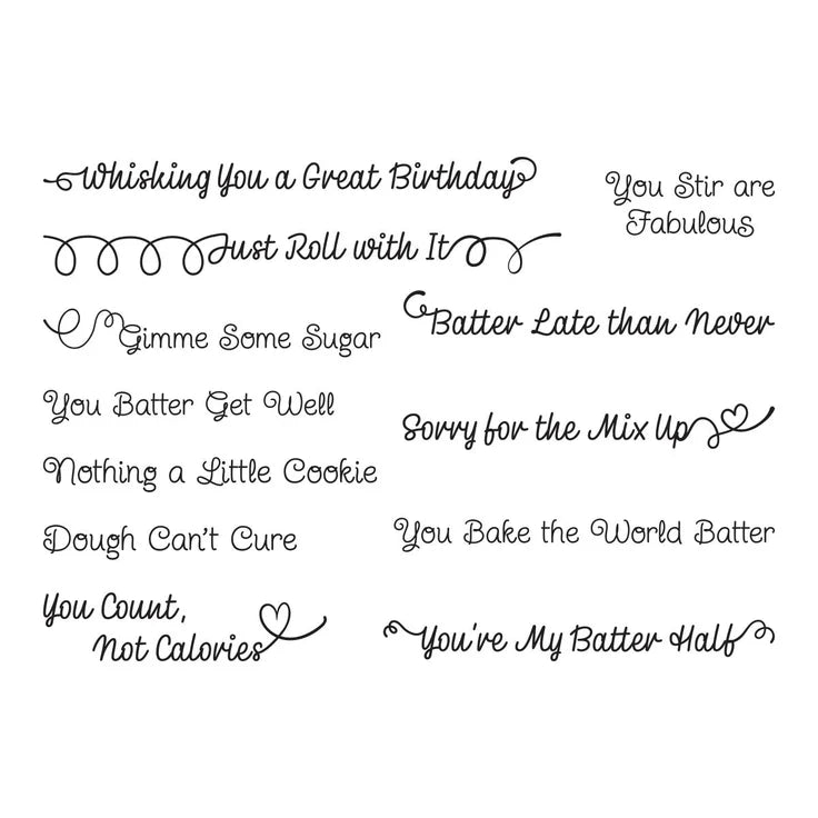 Spellbinders - Sugared Expressions Clear Stamp Set by Tina Smith