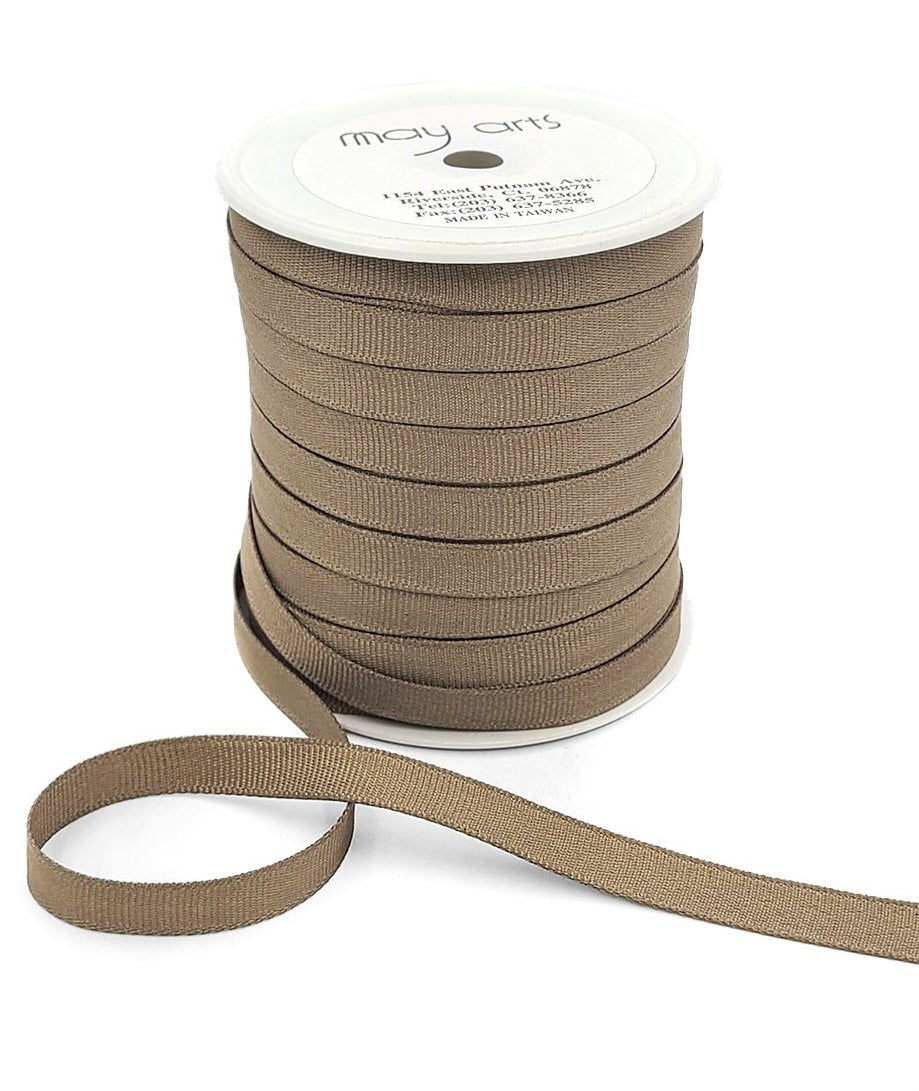 May Arts - Grossgrain - Taupe - Metervis
