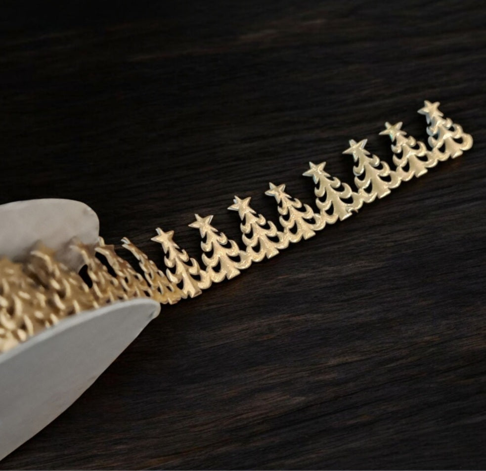 Edelweiss - Golden tree with star Adhesive Ribbon (metersvis)