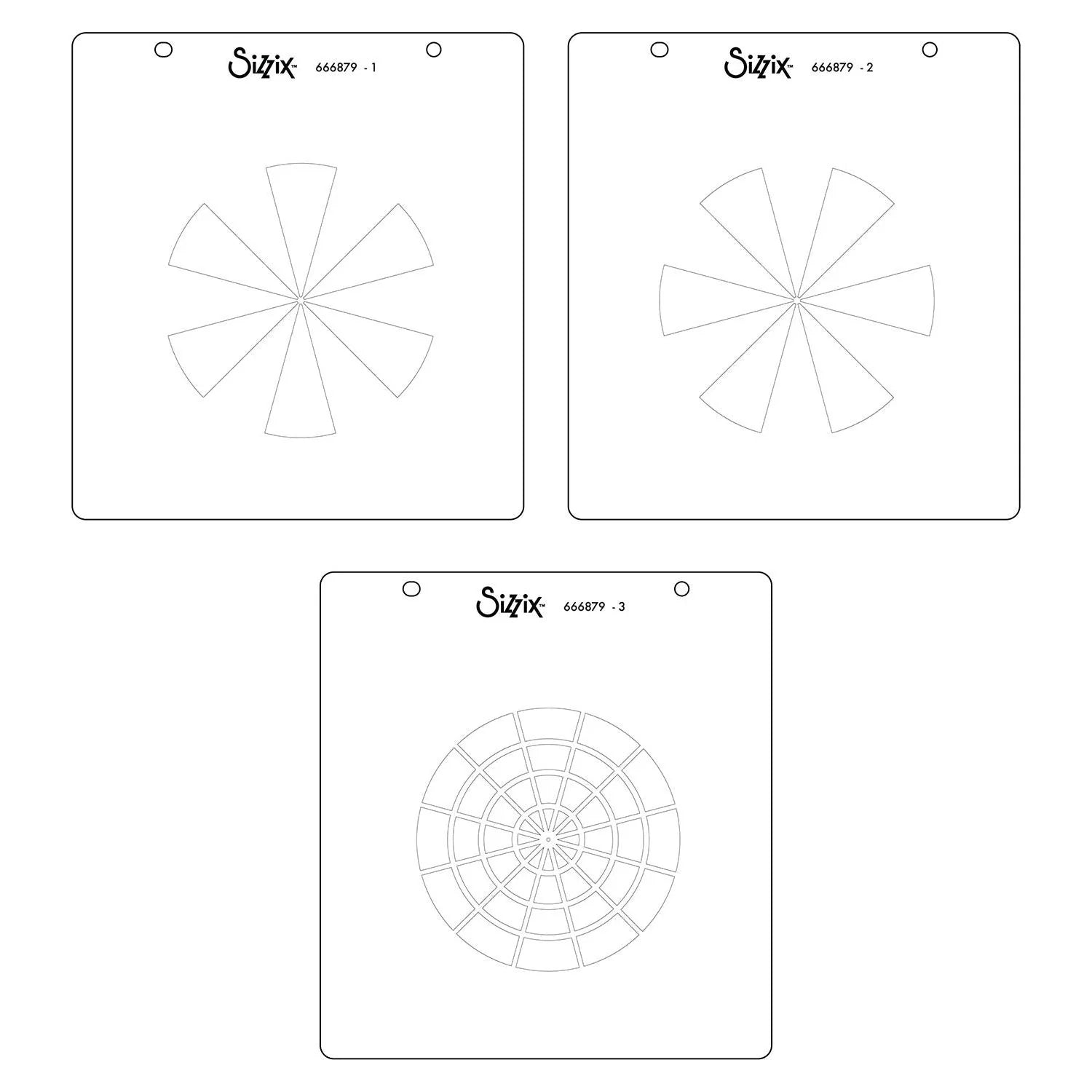 Sizzix - Layered stencils - Color Wheel