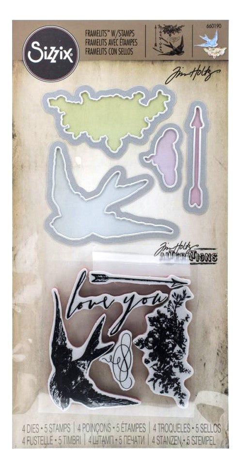 Tim Holtz Alterations - Framelits Die Set w/Stamps - Love You