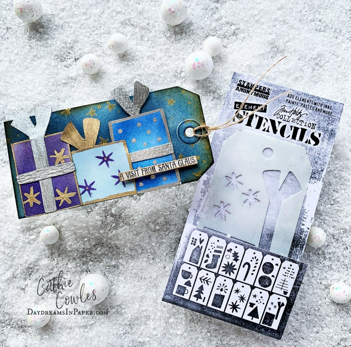 Tim Holtz - Element Stencil - Festive Art