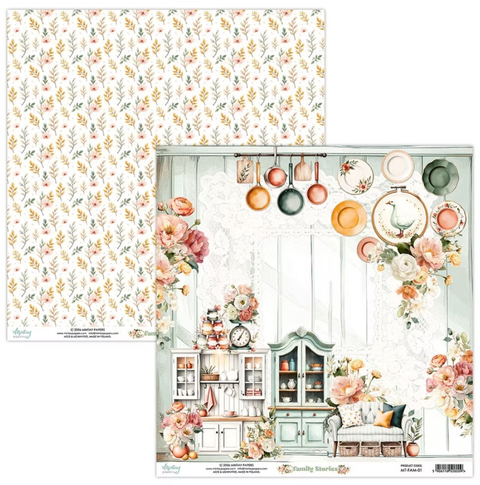 Mintay Papers - Family Stories - Paper Pad - 8 x 8"