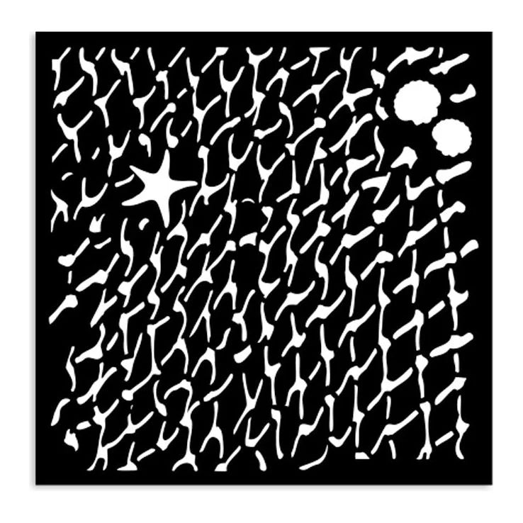 Stamperia - Silent Sea - Stencil - Net 12cm.