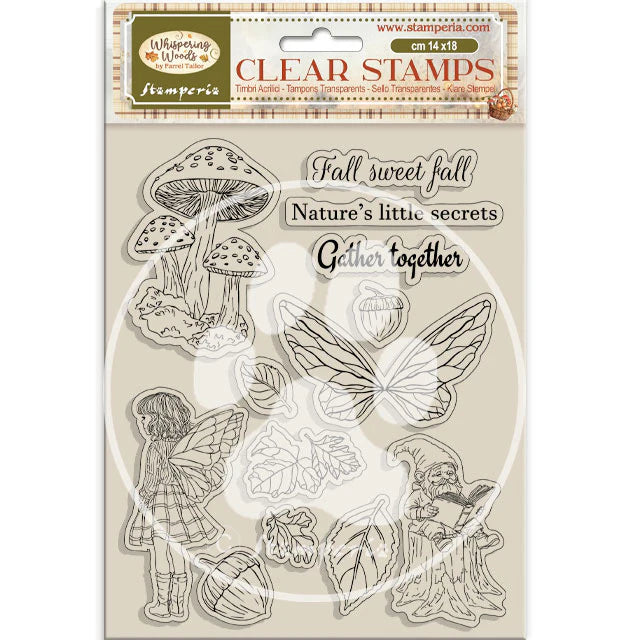 Stamperia - Whispering woods - Clear Stamp - Mushrooms and Fairies
