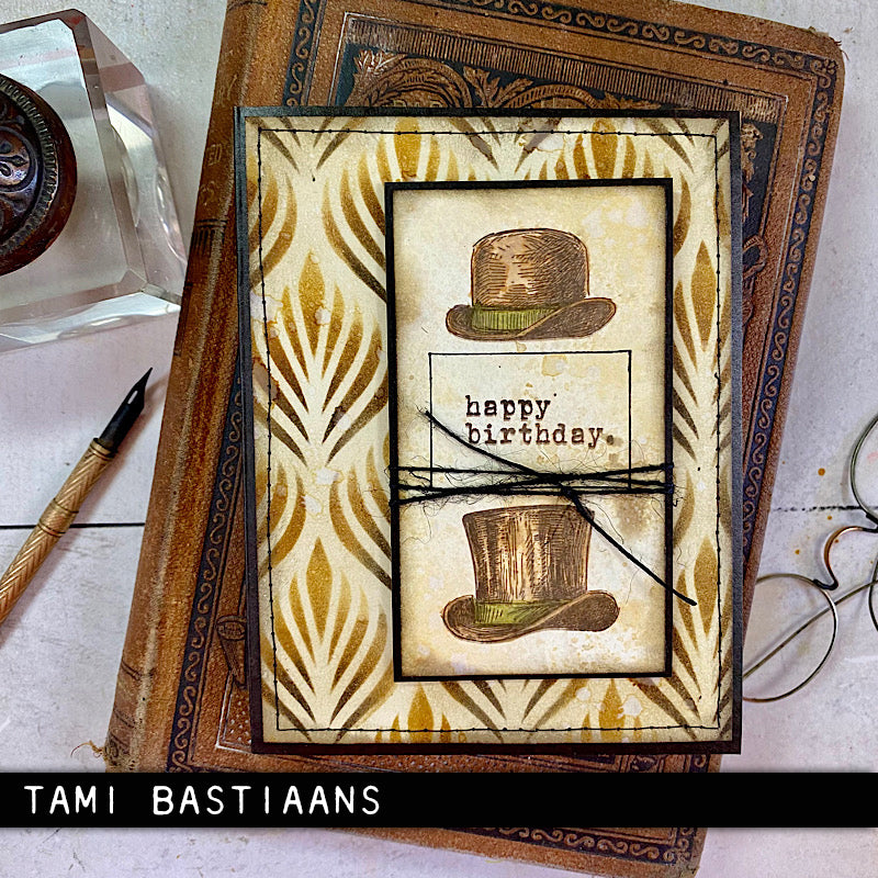 Tim Holtz -  Stencil - Deco leaf
