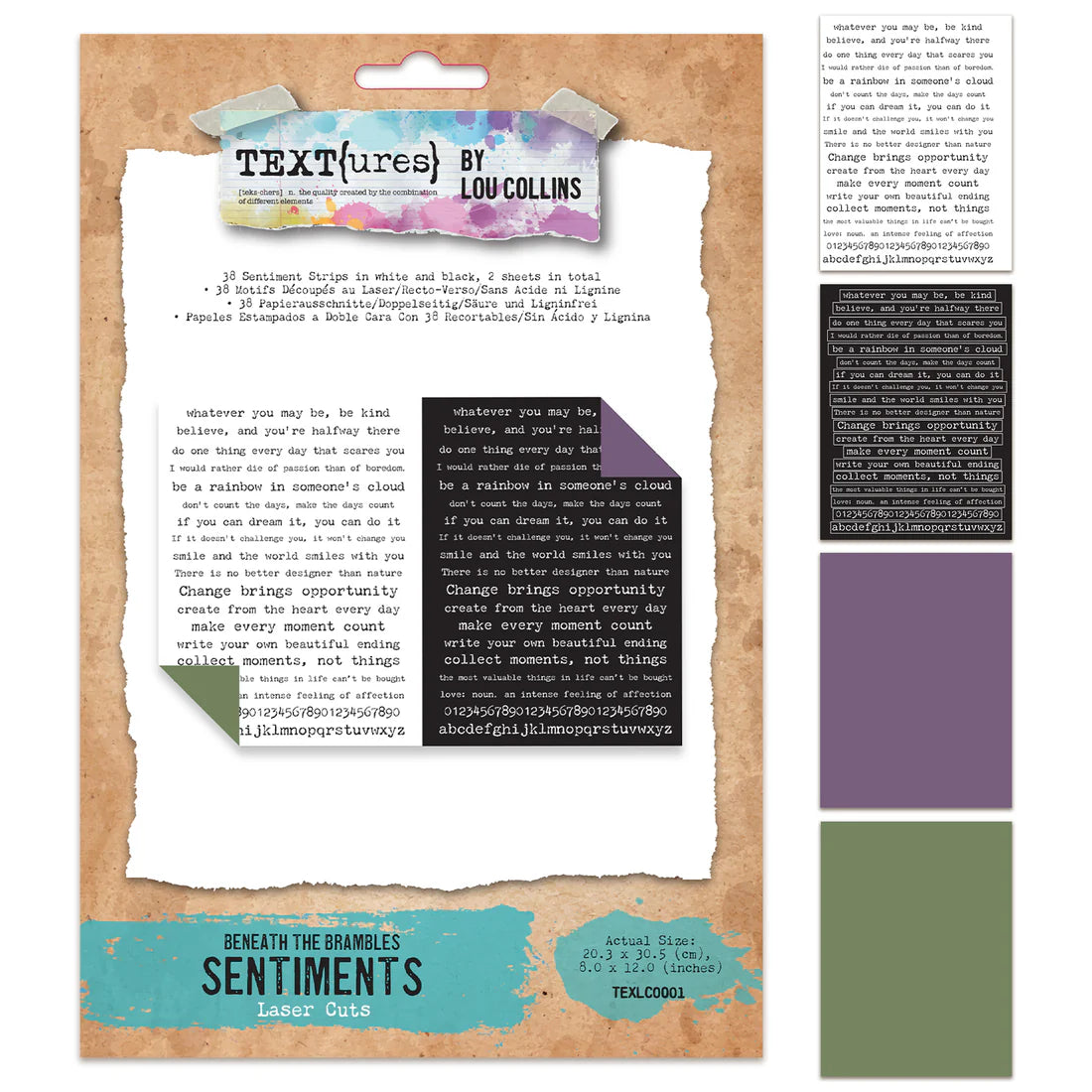 TEXT(ures) - Laser cut - Sentiments pack