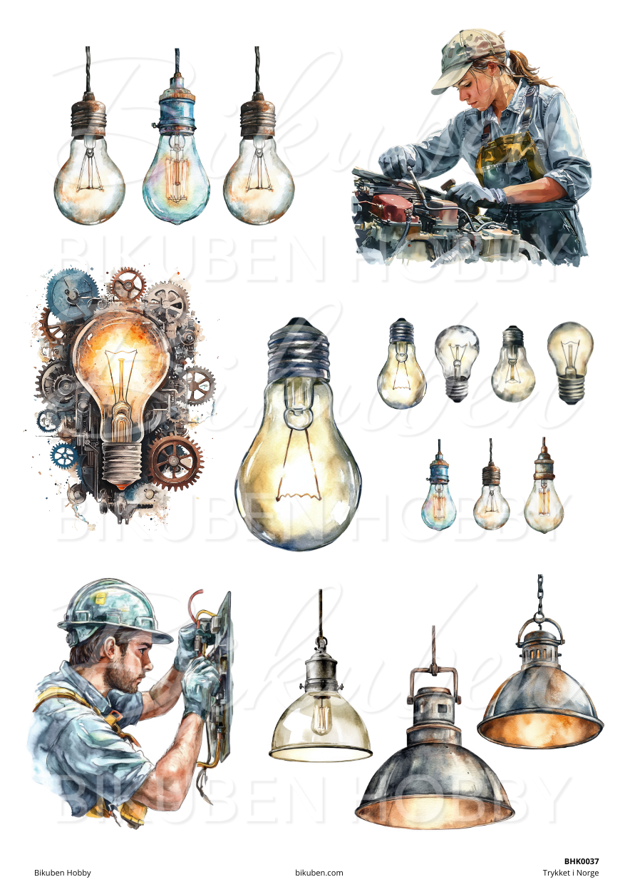 Bikuben Hobby - Klippeark A4 - Lyspærer