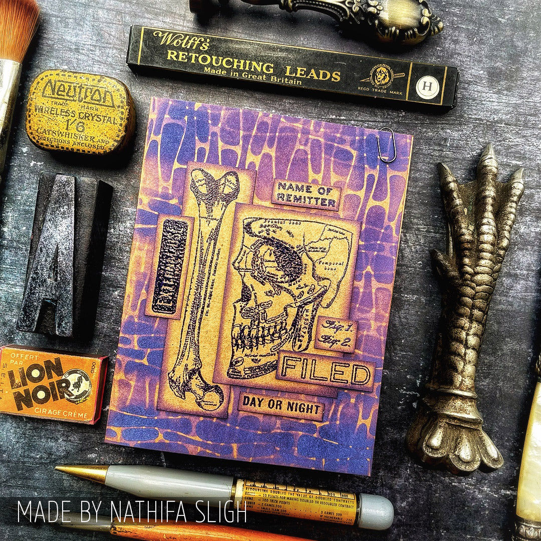 Tim Holtz - Mixed Media Set - Stamp/Stencil - Anatomy