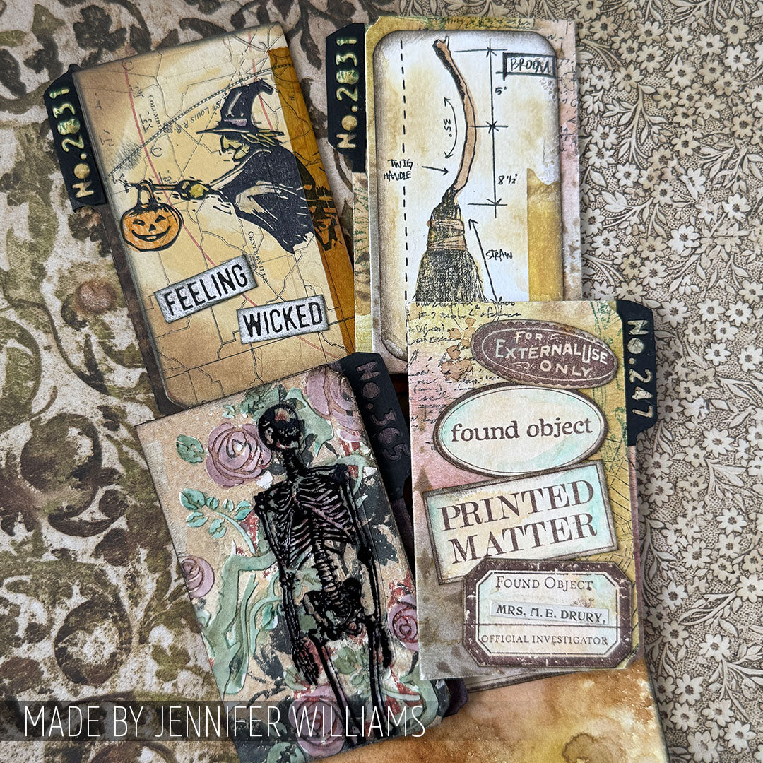 Tim Holtz - Mixed Media Set - Stamp/Stencil - Blueprint Spells