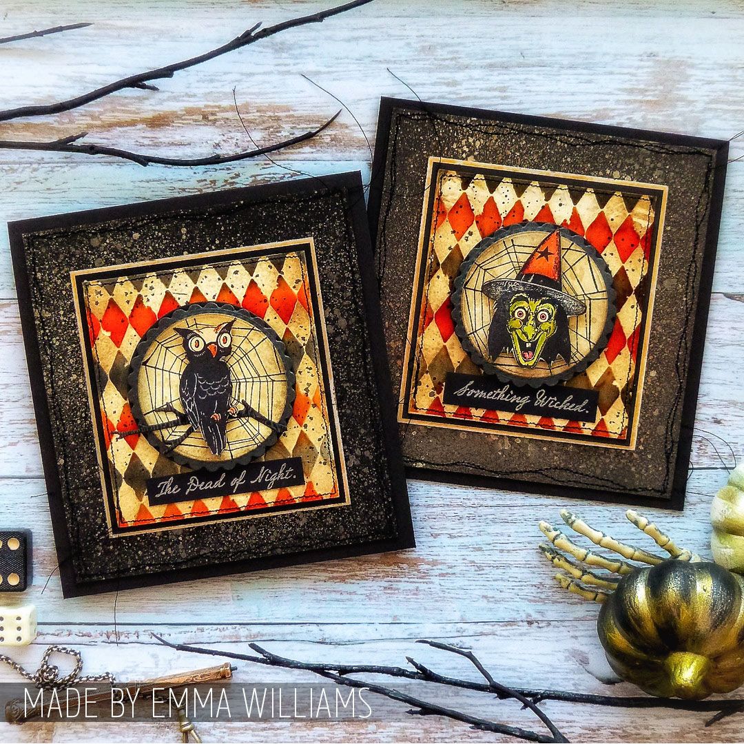 Tim Holtz - Mixed Media Set - Stamp/Stencil - Carved Fright