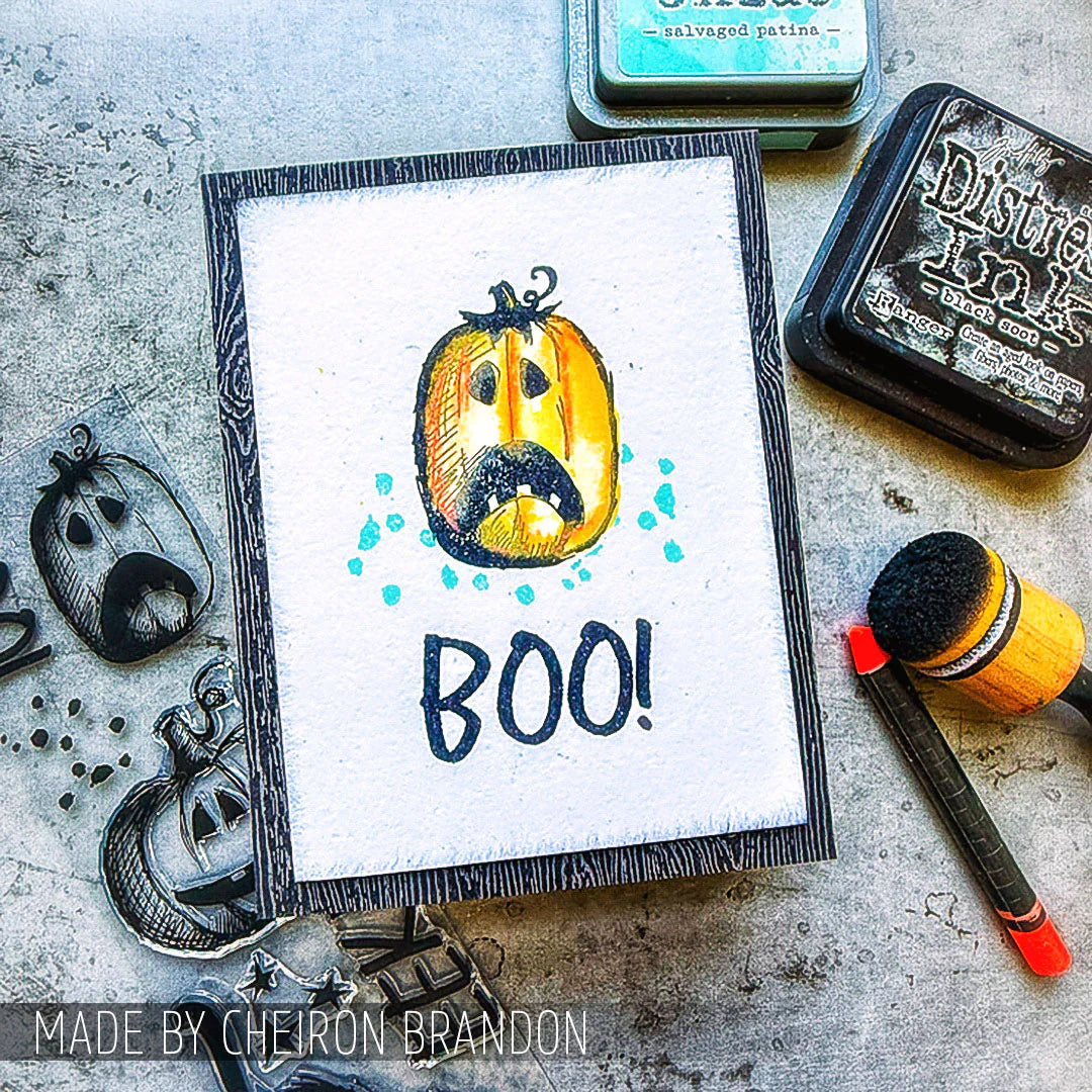 Tim Holtz - Mixed Media Set - Stamp/Stencil - EEK A Boo
