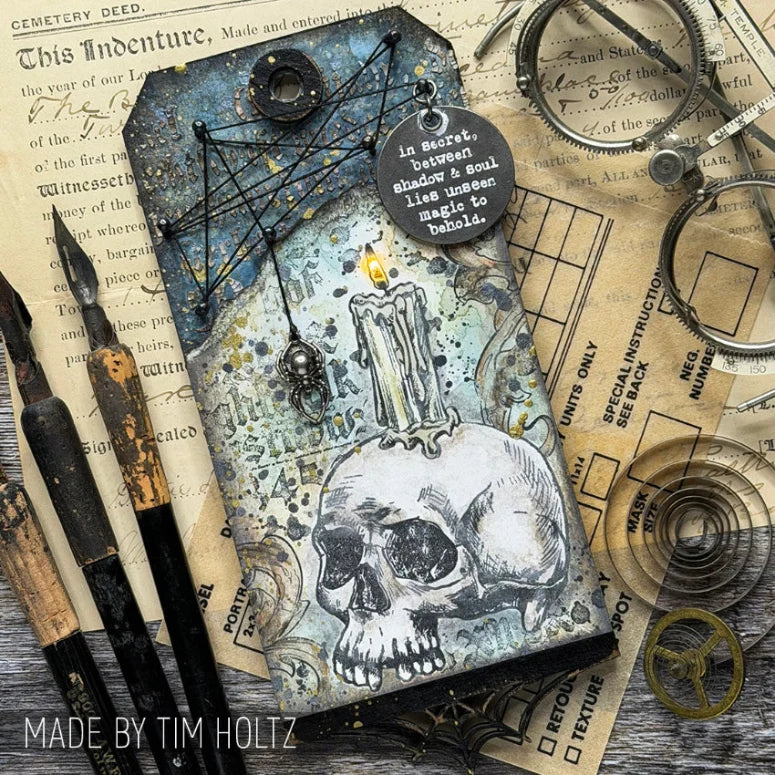 Tim Holtz - Mixed Media Set - Stamp/Stencil - Foreboding