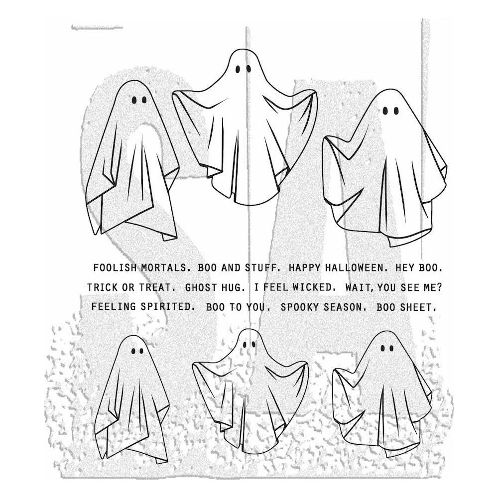 Tim Holtz Collection - Cling Stamps - Spooky Spirits