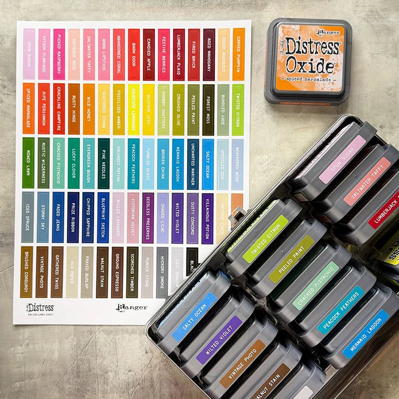 Tim Holtz - Assorted Label Sheets - White print