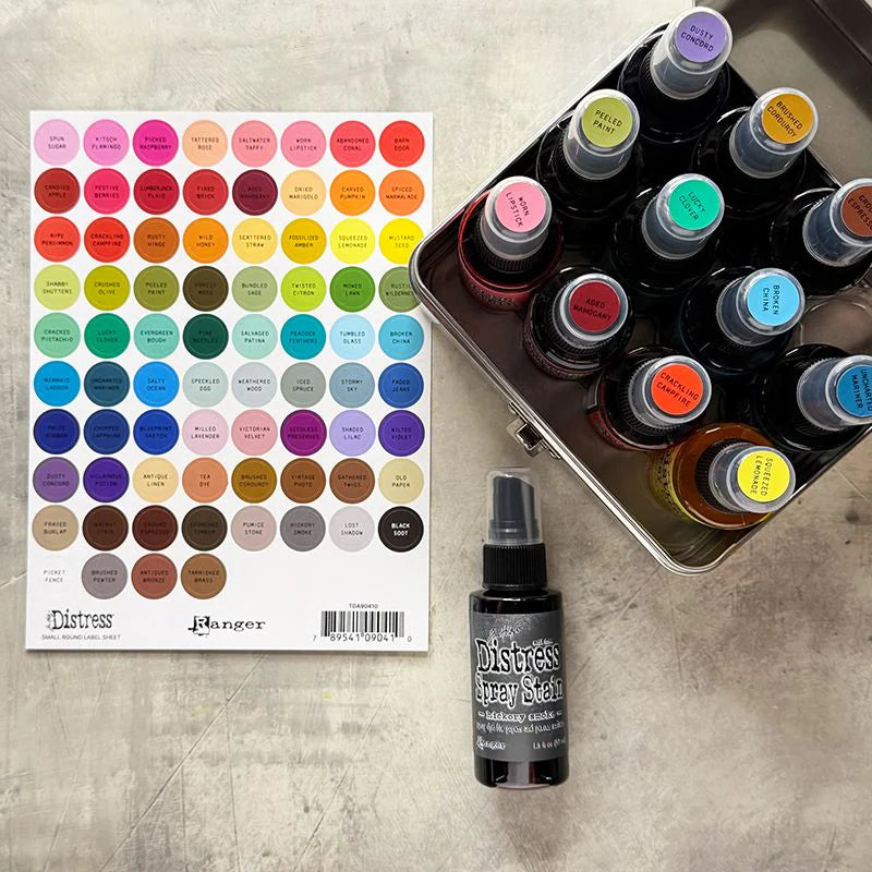 Tim Holtz - Distress Label Sheets - Small Round - Black print