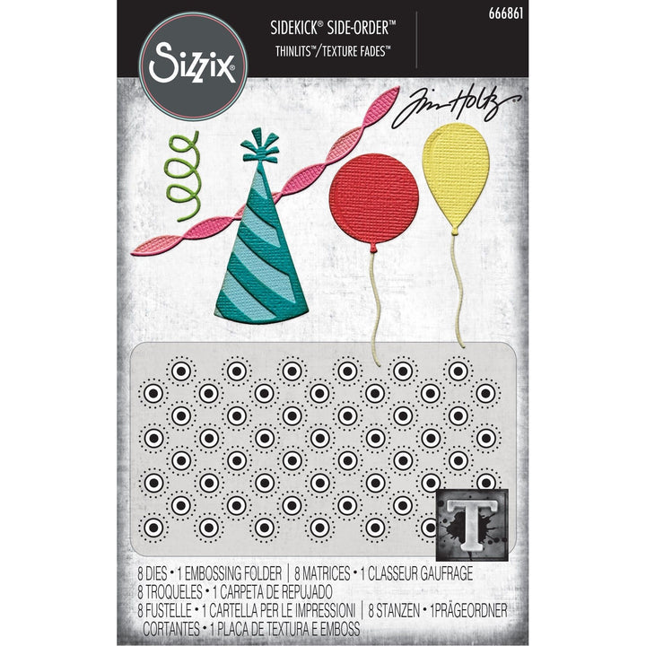 Sizzix -  Tim Holtz - Celebrate Sidekick Dies and Texture Fade
