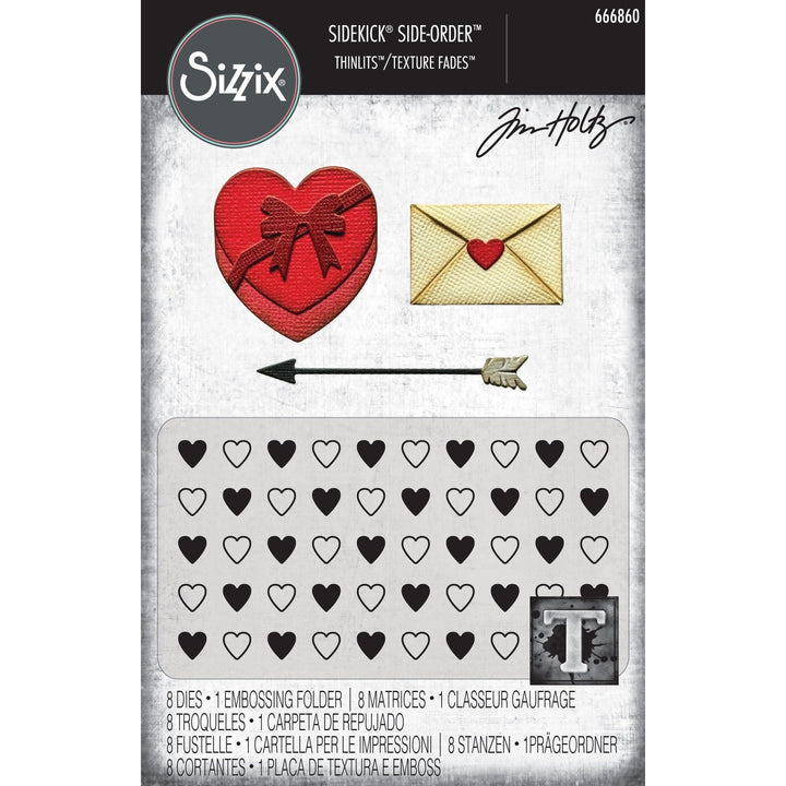 Sizzix - Tim Holtz - Love Notes Sidekick Dies and Texture Fade