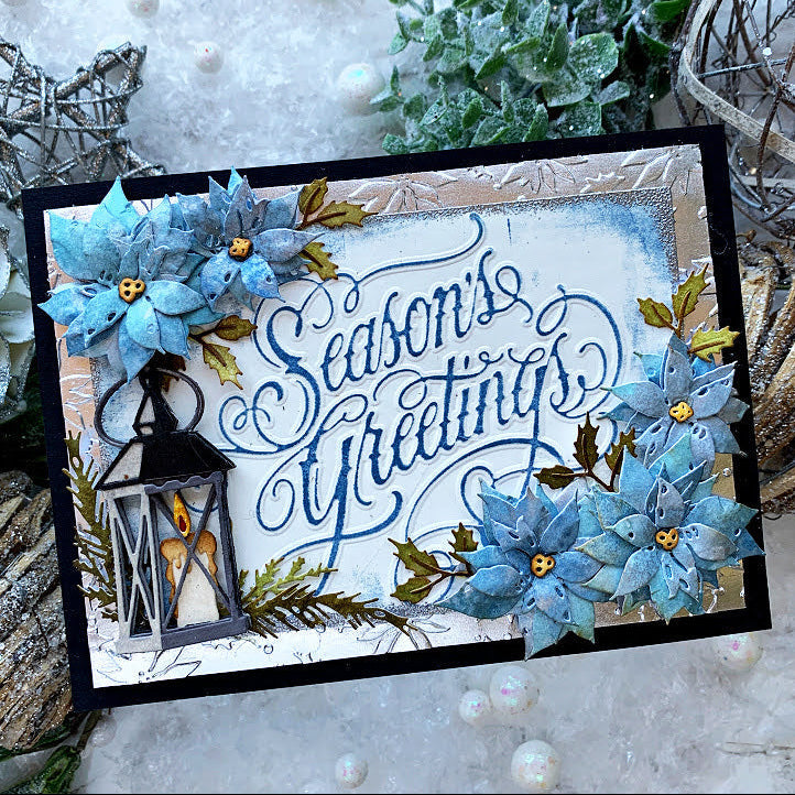 Sizzix - Tim Holtz - Multi-Level Texture Fades w/ A6 Embossing Folder Vault - Seasons Greetings