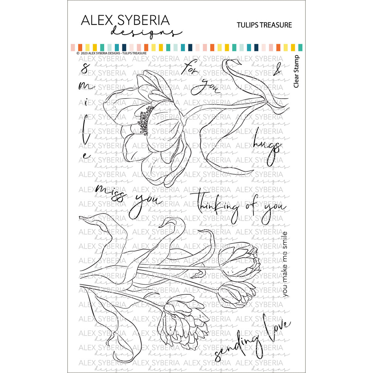 Alex Syberia Designs - Clear stamps - Tulip Treasure - A6