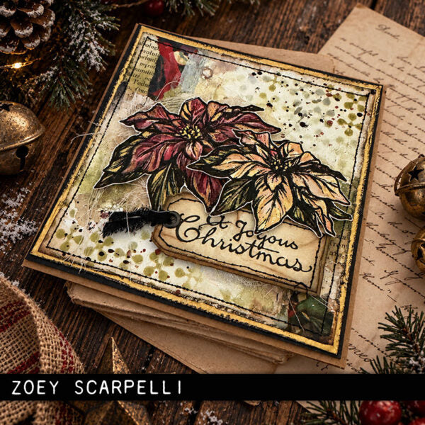 Stampers Anonymous - Tim Holtz Collection - Cling Stamps - Holiday Botanical