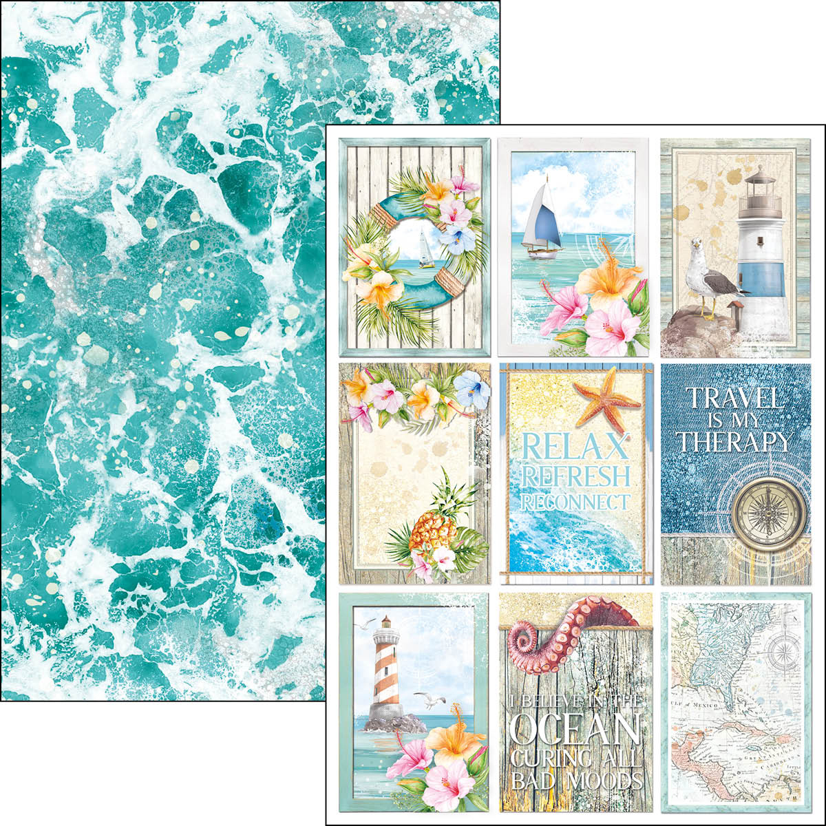 Ciao Bella - Summer Breeze - Paper Pack   (9 ark) A4