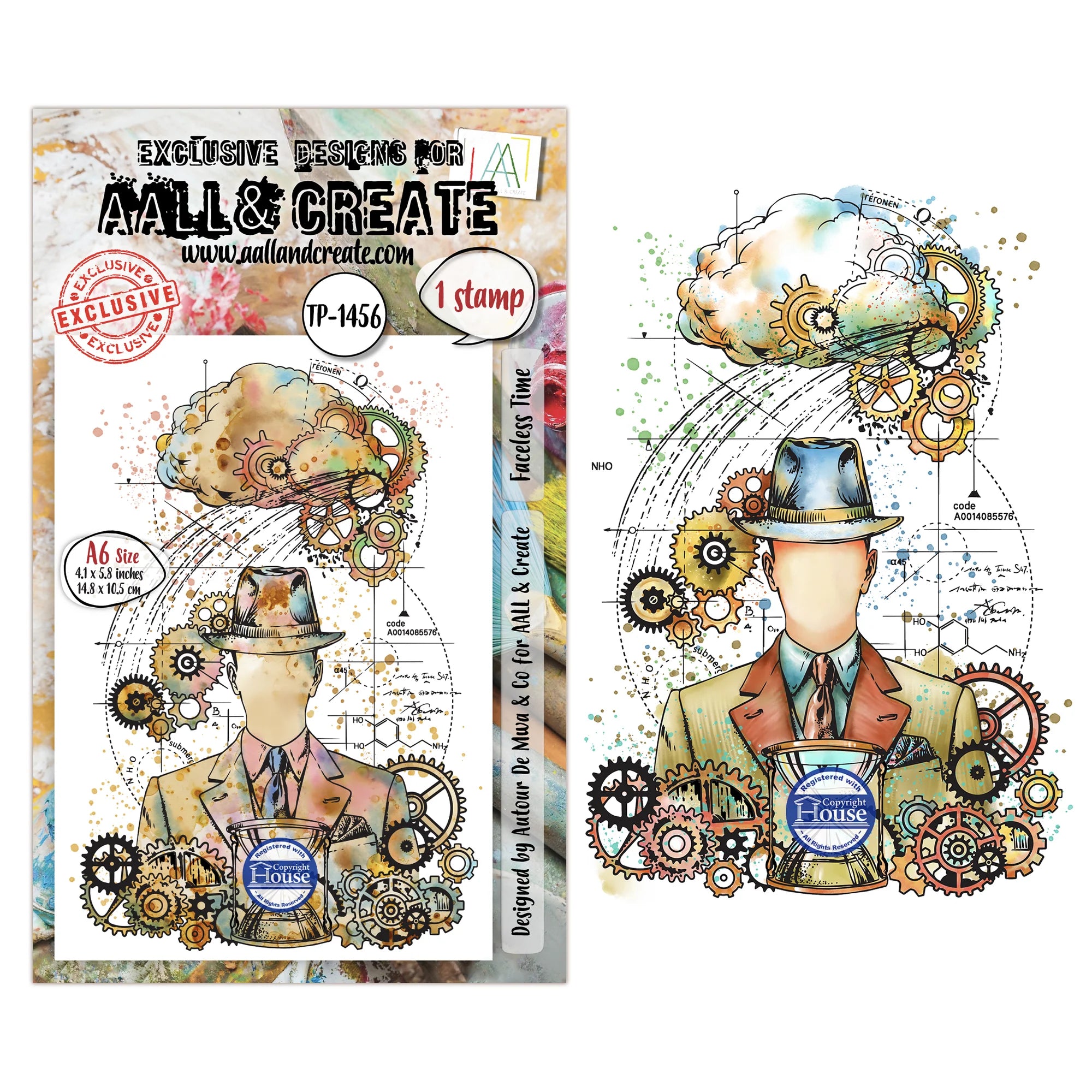 Aall and Create - Clear stamp set - Faceless Time