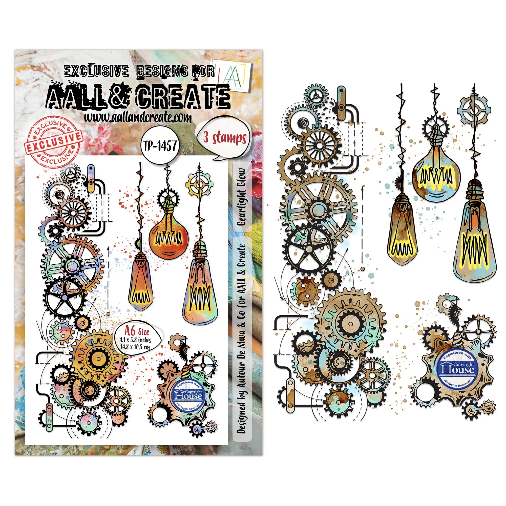 Aall and Create - Clear stamp set - Gearlight Glow