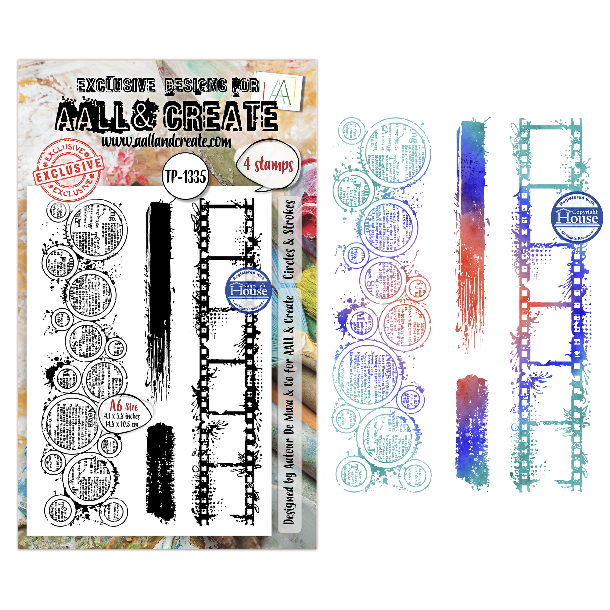 Aall and Create - Clear stamp set -Through the Lens - Circles & Strokes - A6