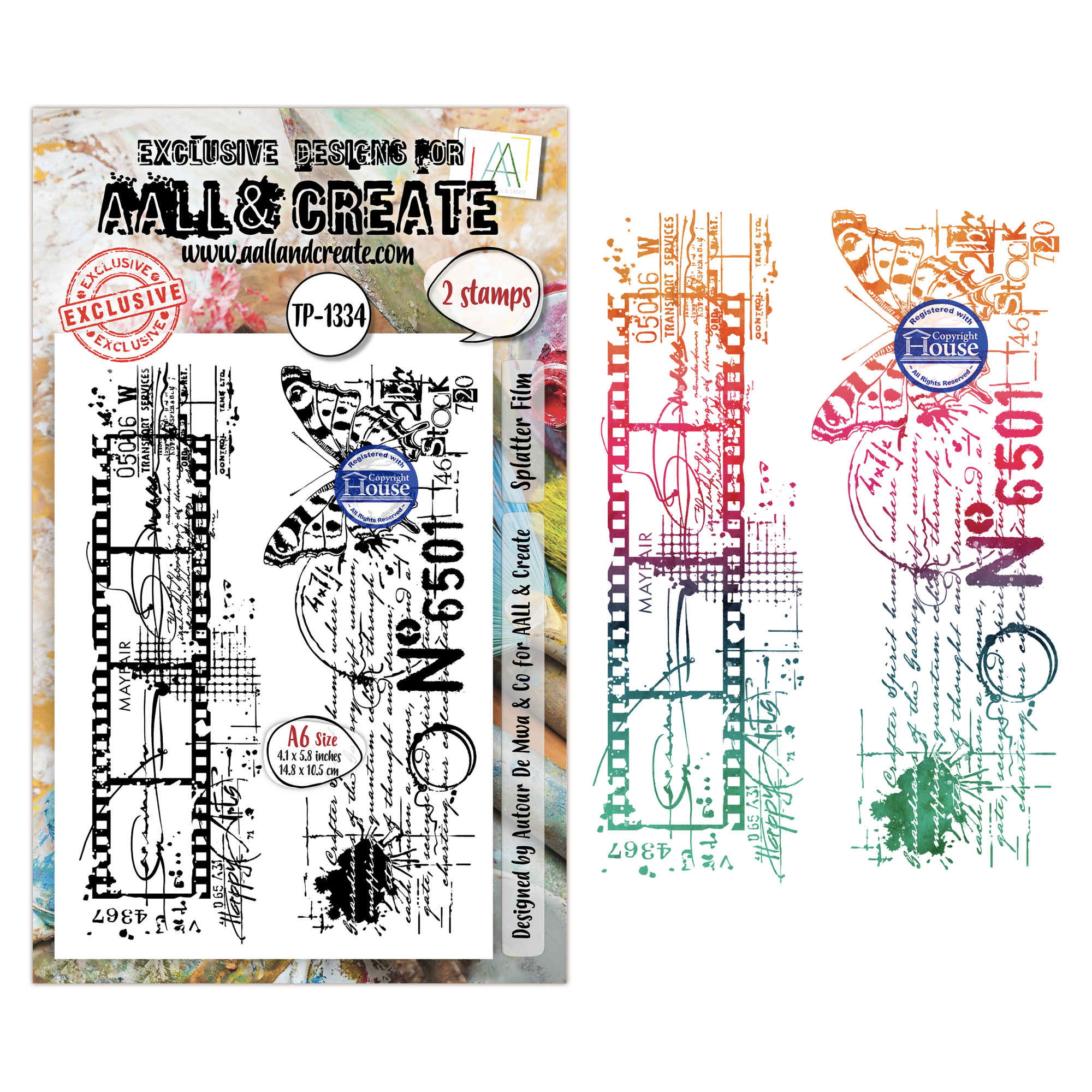 Aall and Create - Clear stamp set -Through the Lens - Splatter Film - A6