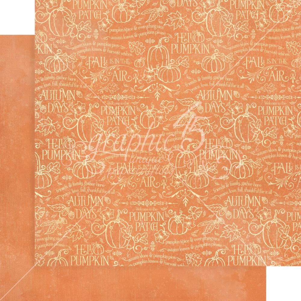 Graphic 45 - Hello Pumpkin - Prints and Solids Paper Pad 12 x 12"