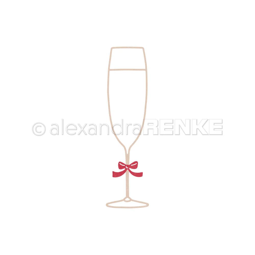 Alexandra Renke - Dies - Stort omriss champagneglass