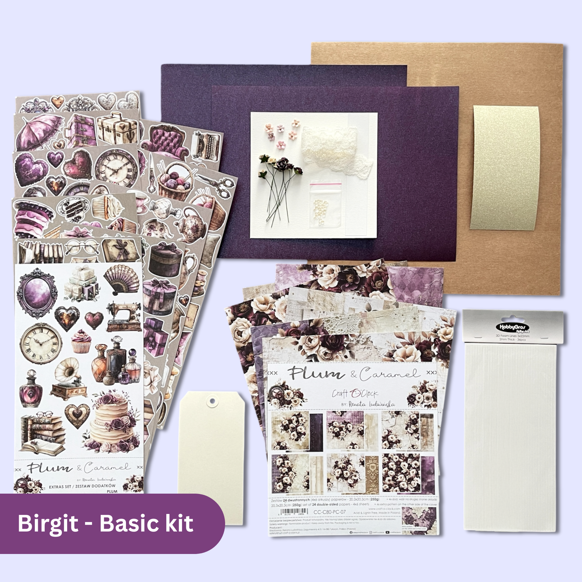 Scrap a Long med Birgit - Bursdagskort - Basic Kit - Utsending starter 25/2