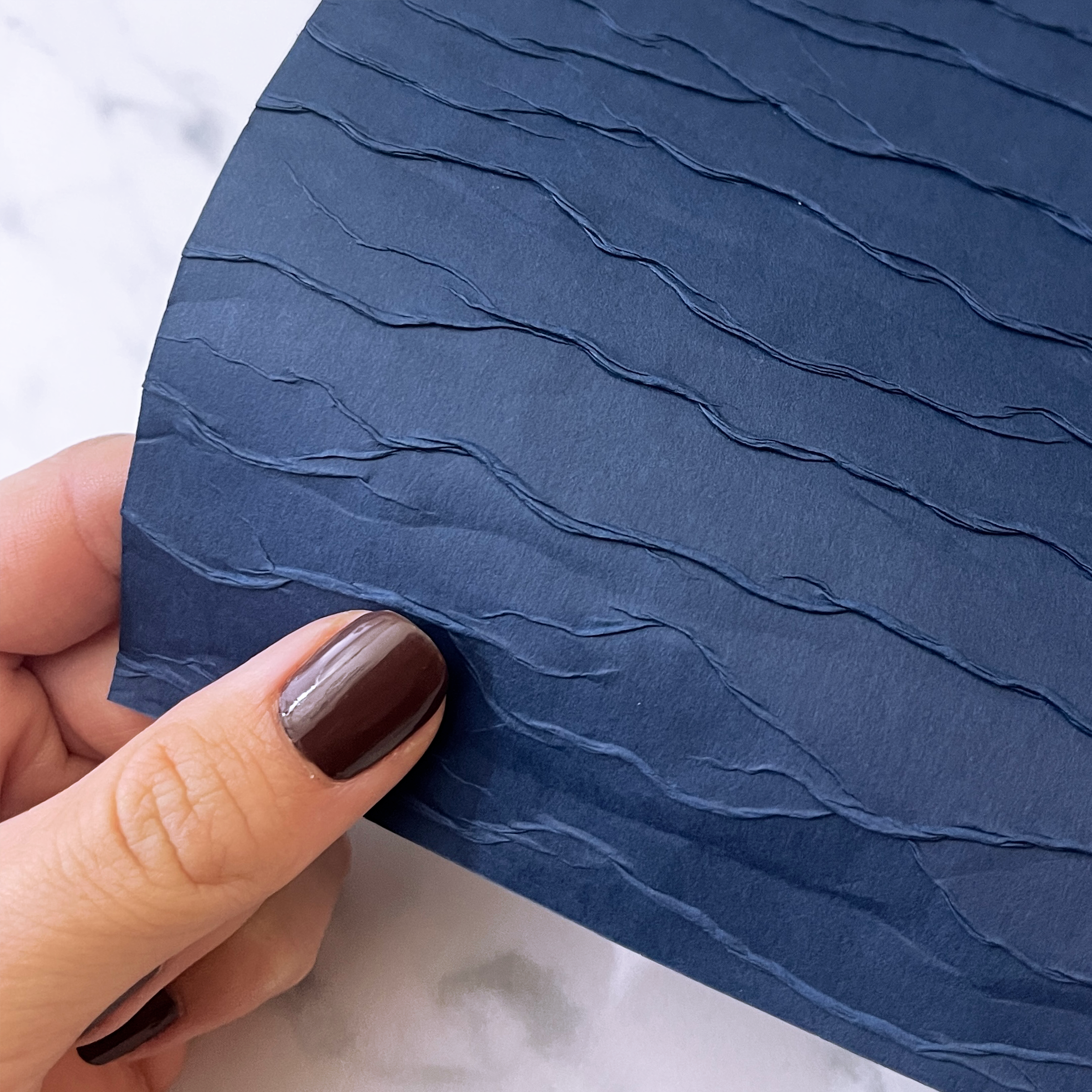 The paper company - Ecorce structure paper - Marine blue - 12 x 12"