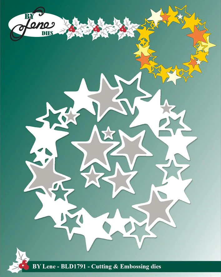 By Lene Design - Dies - Star Wreath
