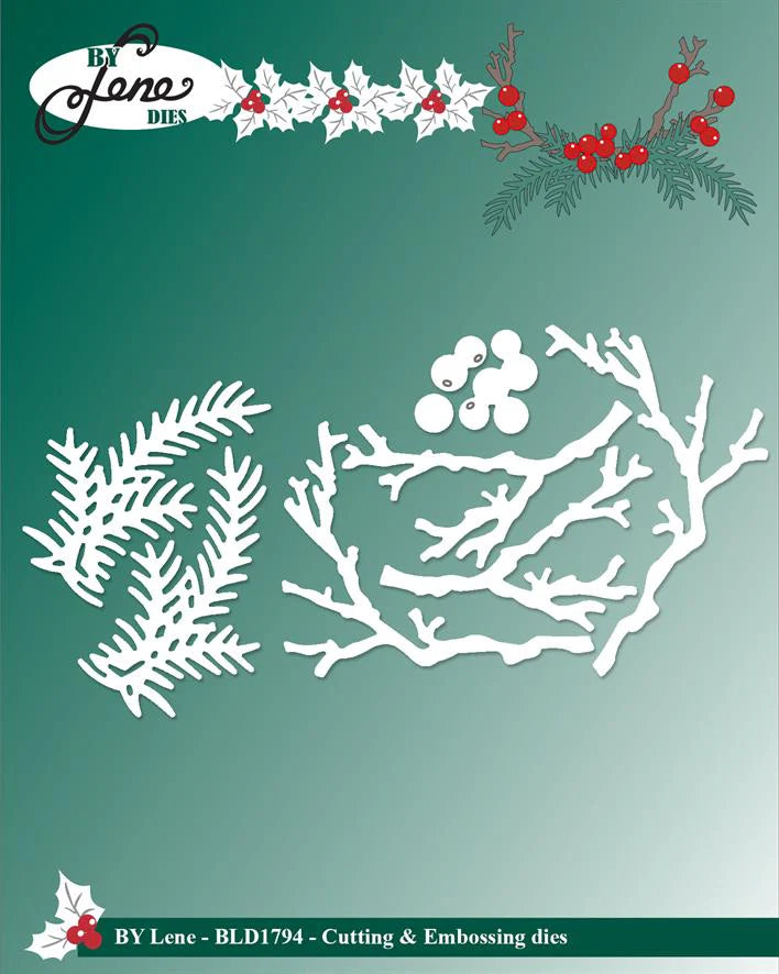 By Lene Design - Dies - Branches and Berries