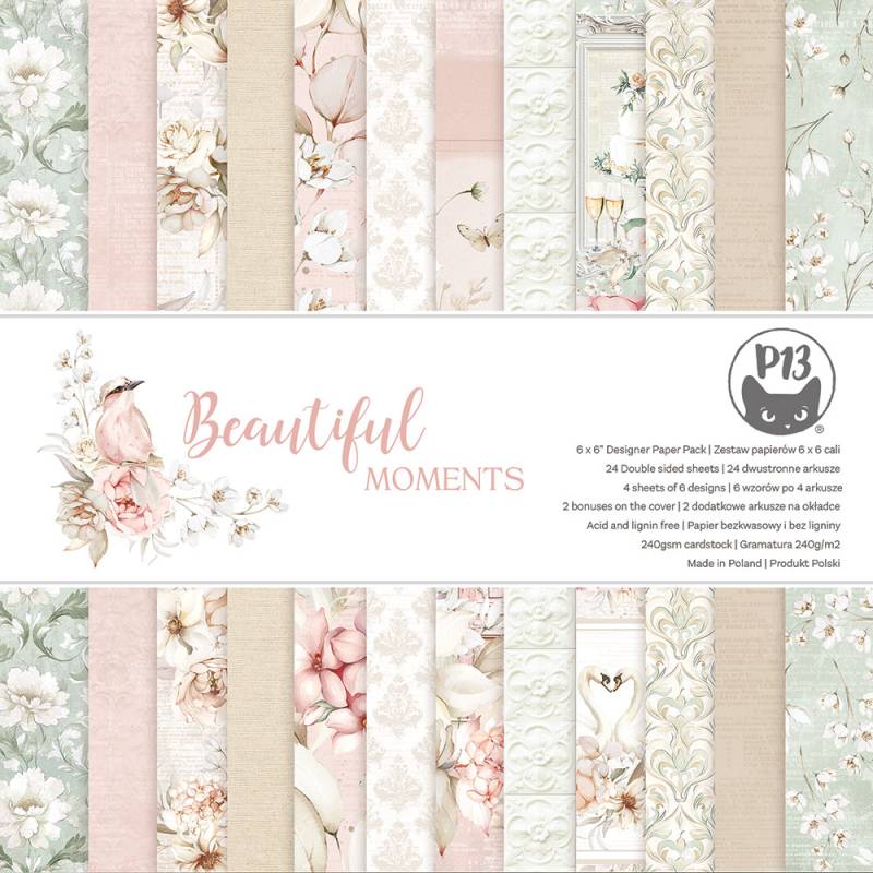 P13 - Beautiful Moments - Paper Pad -  6 x 6"