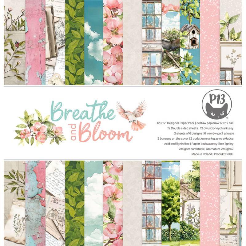 P13 - Breathe and Bloom - Paper Pad - 12 x 12"