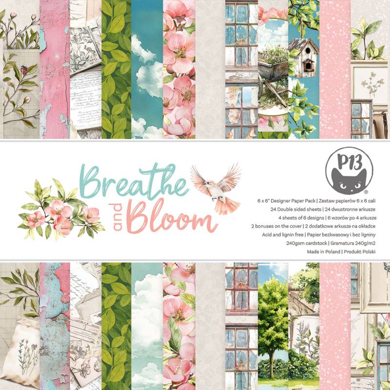 P13 - Breathe and Bloom - Paper Pad -  6 x 6"