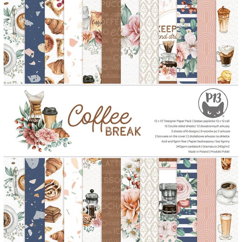 P13 - Coffee break - Paper Pad - 12 x 12"