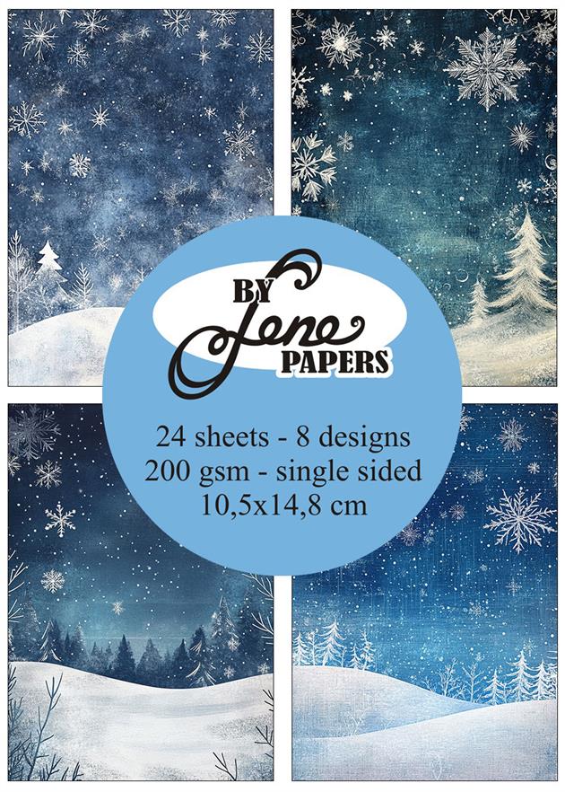 By Lene Papers - Blue Christmas - Paper Pack A6