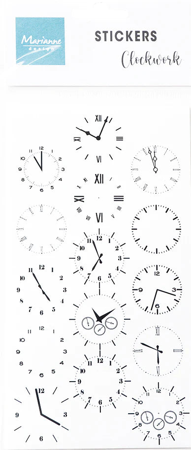 Marianne Design - Klistremerker - Clockwork