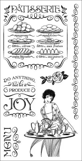 Graphic45 & Hampton Art - Cafè Parisian - Cling Stamps 2