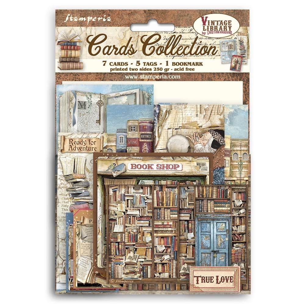 Stamperia - Vintage Library - Cards