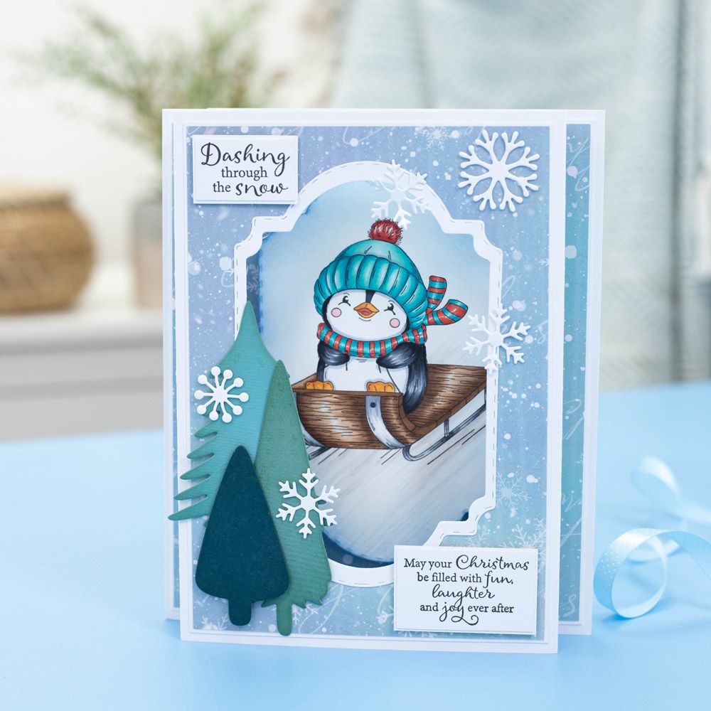 Crafters Companion - Clear stamp - Snow what fun!