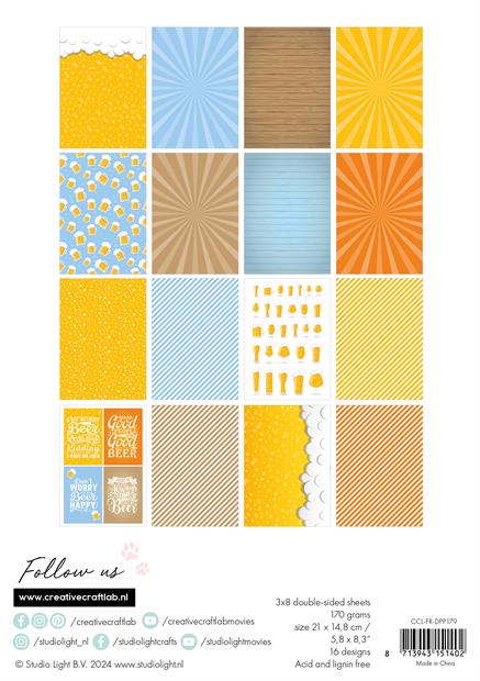 StudioLight Craft Lab Paper Pad A5 - Beer O'Clock