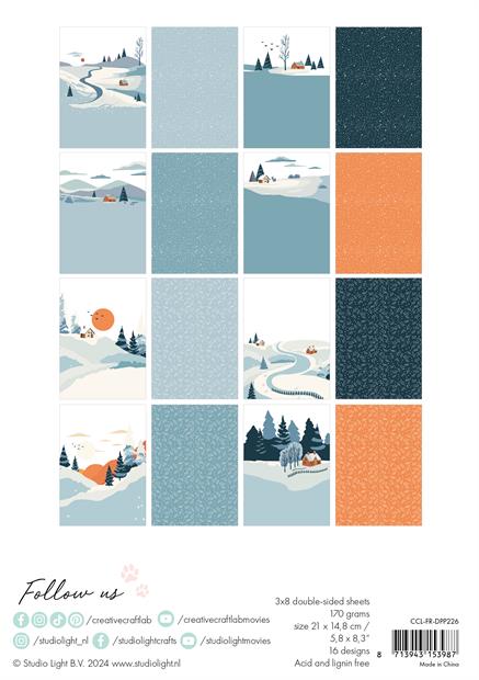 StudioLight Craft Lab Paper Pad A5 - Winter Landscape